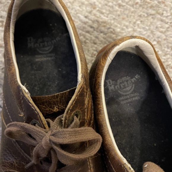 Dr. Martens Shoes Mens 10 Womens 11 Brown Leather Nate Low Top Lace Up - Picture 2 of 6